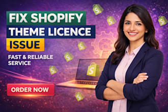 fix shopify theme license issue