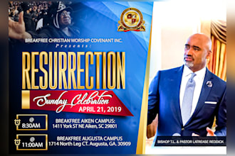 design an eye catchy flyer for your church and events
