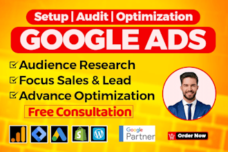 setup and manage google ads adwords PPC campaign, search, display, pmax campaign