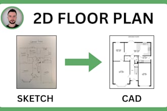 transform your sketch into a clean, professional floor plan with cad