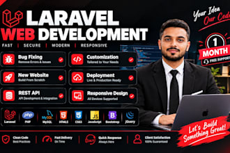 build a modern full stack website with laravel PHP and mysql