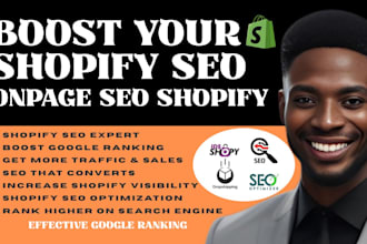 optimize your shopify store SEO to boost google ranking and organic traffic