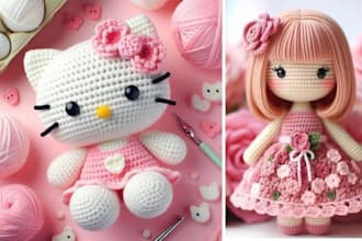 create unique and detailed amigurumi crochet patterns for your etsy, ebay store