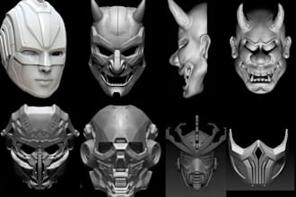 create 3d halloween cosplay model 3d assets mask props tank model 3d printing