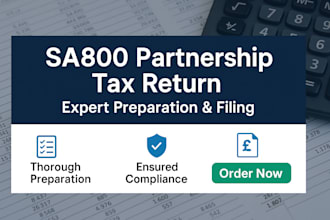 prepare  your sa800 UK partnership tax return accurately