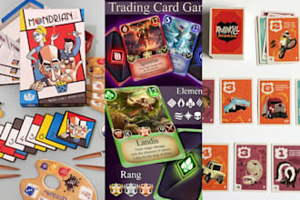 design card game card box mock up rulebook character board game card template