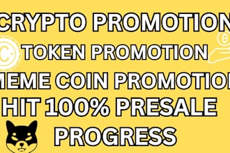 telegram ads, crypto ads to 100x presale sale, and gain 900k real investors