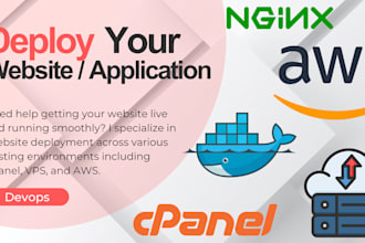 deploy any project on cpanel, vps, or AWS with full setup
