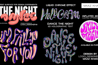 custom 3d chrome and inflated lettering