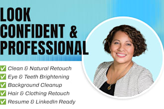 professionally retouch your linkedin or resume headshot