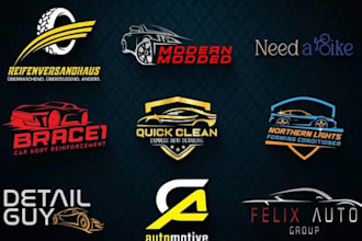 make motorsports car bike racing logo for you