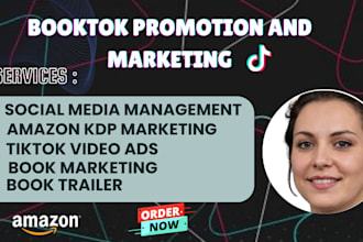 do viral booktok video, tiktok ebook promotion, book advertising ,kdp marketing