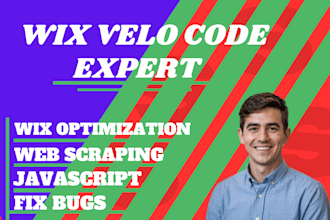 custom wix velo code fix bugs wix optimization javascript web scraping wix seo