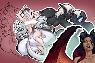 draw a game or original character nsfw or sfw art