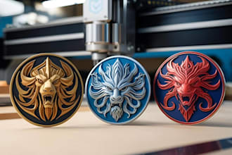 3d badges design 3d emblem 3d logo engraving mascot 3d stamp seal 3d bas relief