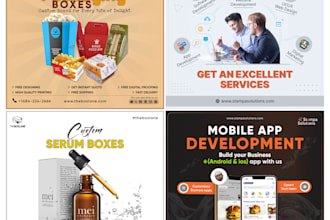 create elegant static social media post designs for you