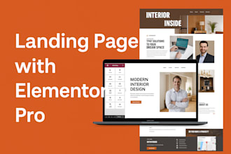 design wordpress website or landing page using elementor pro