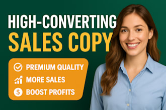write sales copy for your landing page, emails, and conversion funnel
