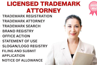be your US patent licensed attorney for your trademark application