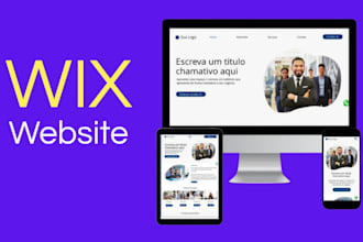 design a wix website, professional and responsive