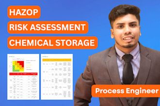 conduct hazop study, risk assessment, and chemical storage and handling layout
