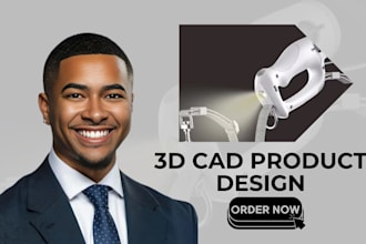 do 3d product design, 3d cad modeling, 3d cad redndering and technical drawing