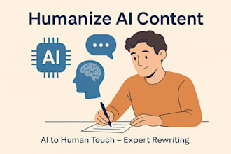 humanize, edit and paraphrase your ai written content within 24 hours