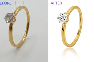 do high end jewelry retouching editing color correction professionally