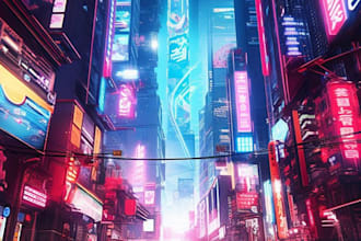make a amazing cyberpunk, cyberpunk city, scifi art for you
