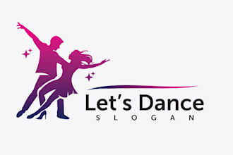 design gorgeous dance studio, ballet, academy logo with source file