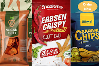 design custom product packaging, pouch bag design,  cosmetics and supplement
