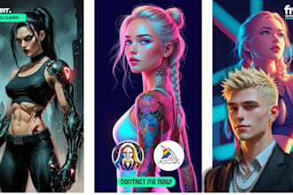 make tthe customized artificial art you want using ai tools