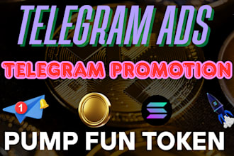 500x memecoin holders, run telegram ads, solana pump fun promotion, hit 100m mc