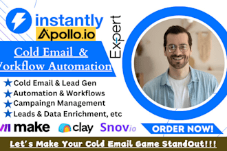 build apollo io workflows, clay com automations, and instantly ai campaigns
