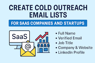 create cold outreach email lists for saas companies and startups