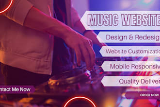 design your professional music, dj, producer website with beatstars, bandzoogle