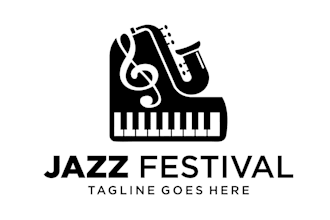 design a modern jazz logo with with unlimited revision