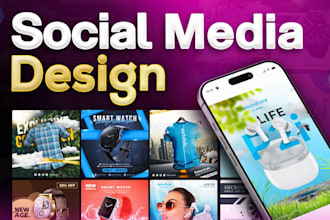 design facebook ad creative images, social media post with copy headlines
