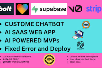 create , fix or deploy lovable, bolt, replit, supabase, stripe integration code