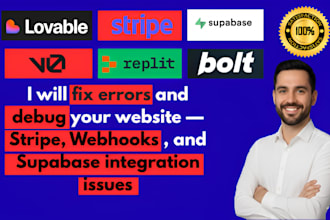 create , fix or deploy lovable, bolt, replit, supabase, stripe integration code