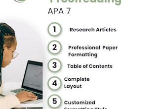 proofread, edit, create citations and format your paper in apa style