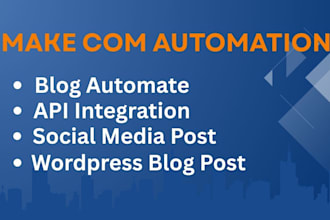 create automated wordpress make com scenario blog website automation make com