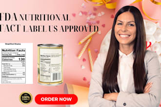 design authentic fda approved nutrition fact label and supplement label packing