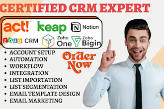 setup act crm zoho bigin automation keap zoho one notion integration zoho crm