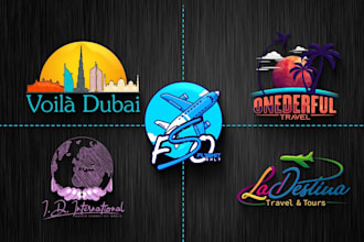 do luxury hotel, beach, resort, travel agency, outdoor, adventure, surf logo