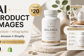 create amazon product lifestyle images and listing infographics