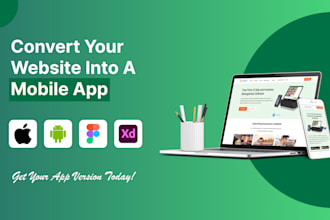 convert your website, figma, or adobe design into mobile app