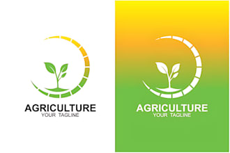do natural irrigation agriculture and farm logo design