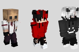 create high quality minecraft skin, minecraft art, pixel art, specially for you