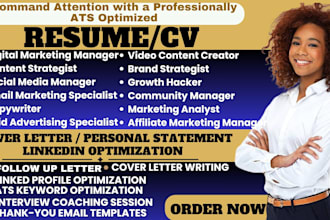 write ats compatible content strategist, digital marketing manager resume